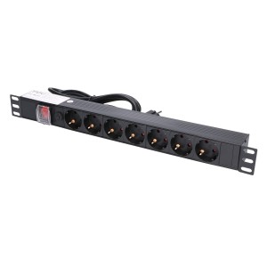 EX12967 PDU Extralink 19" 1U, 7 prize, cu intrerupator, lungime 2m