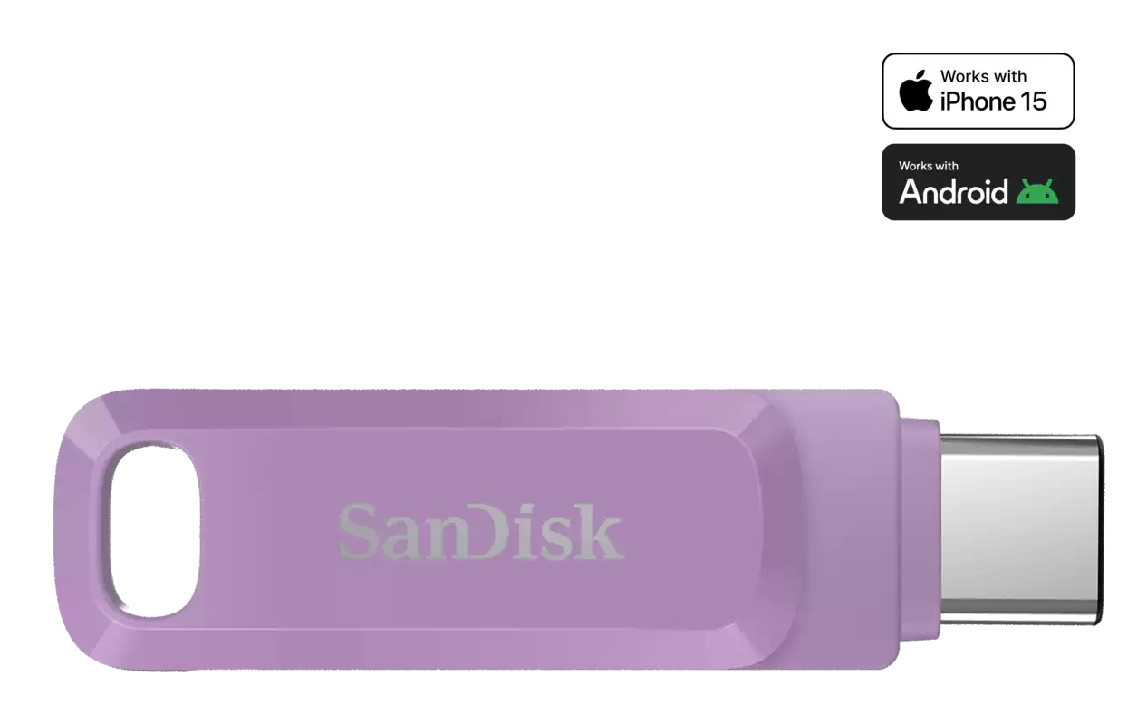 SANDISK ULTRA DUAL DRIVE GO USB/TYPE-C 512GB LAVENDER GLOBAL