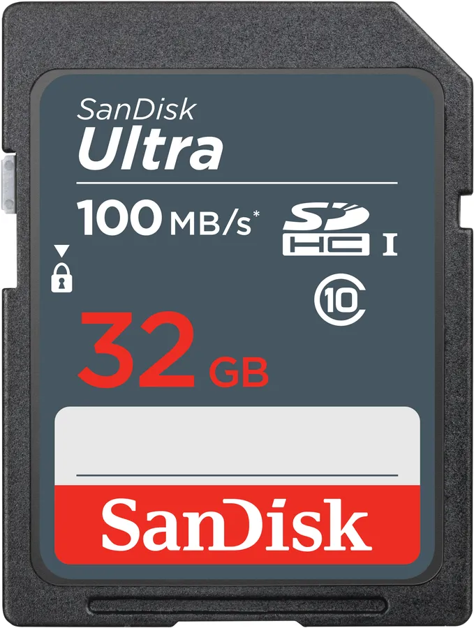 SANDISK ULTRA 32GB SDHC/MEMORY CARD 100MB/S