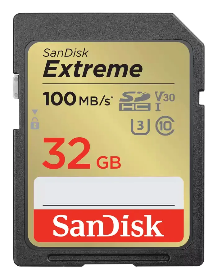 EXTREME 32GB MEMORY CARD UP TO/100MB/S UHS-I CLASS 10 U3 V30
