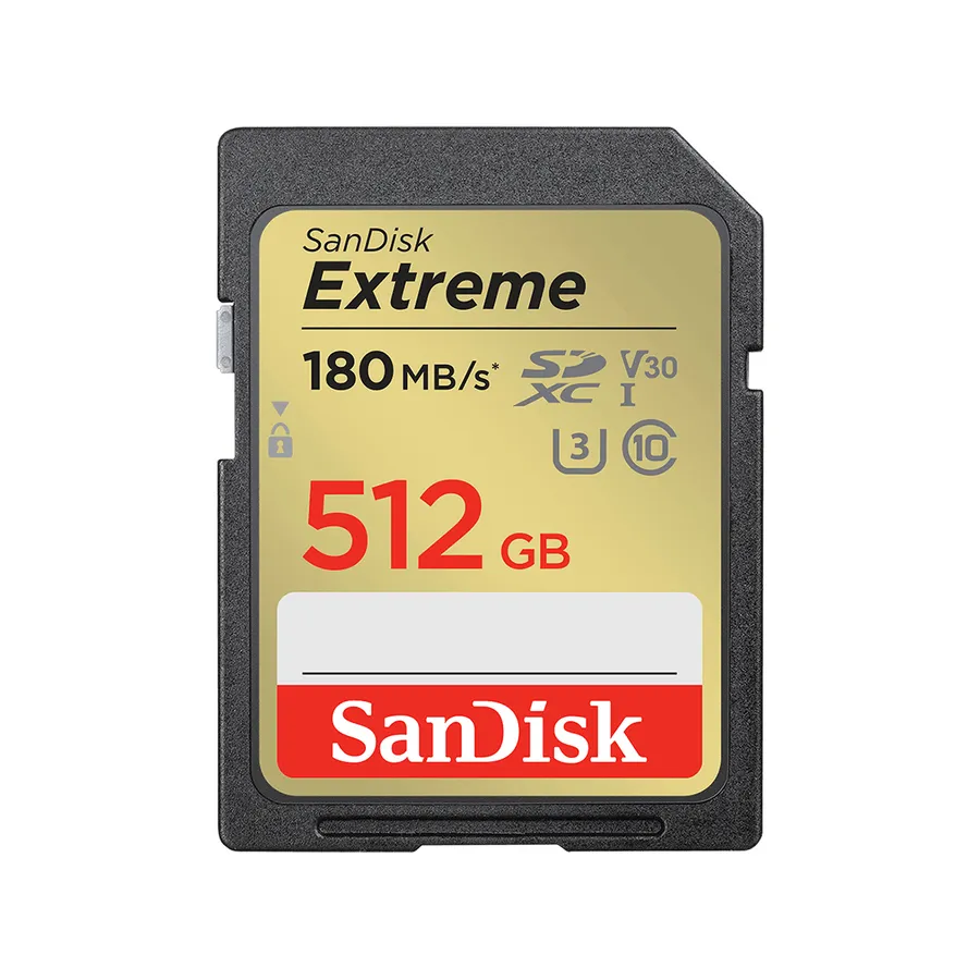 EXTREME 512GB SDXC MEMORY CARD/PLUS 1 YEAR RESCUEPRO DELUXE