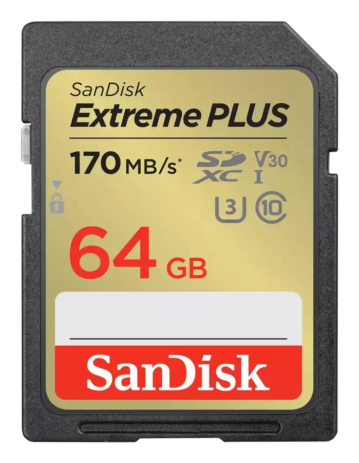 EXTREME PLUS 64GB SDXC MEMORY/CARD 170MB/S 80MB/S UHS-I CL. 10