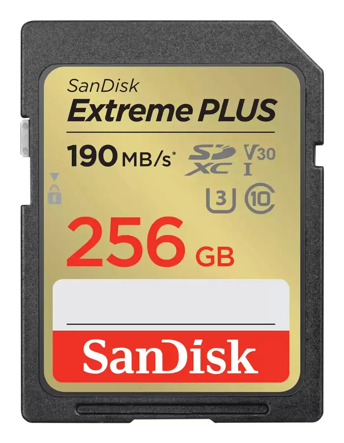 EXTREME PLUS 256GB SDXC MEMORY/CARD 190MB/S 130MB/S UHS-I CL 10