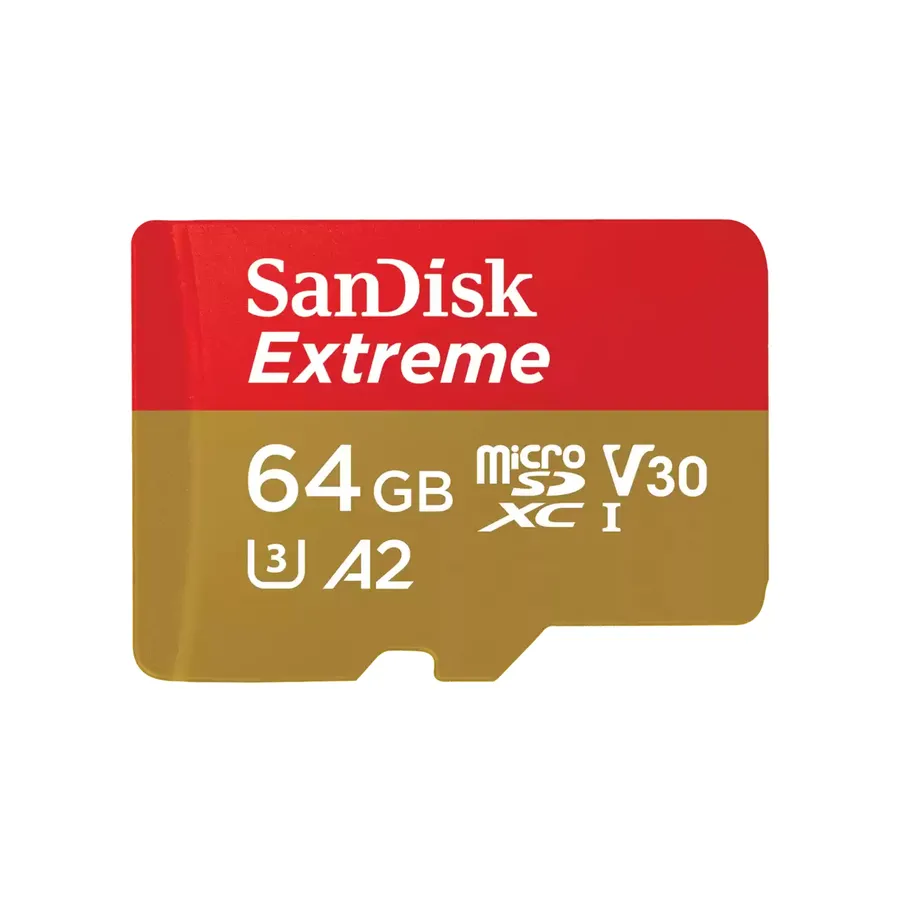 EXTREME MICROSDXC 64GB+SD/ADAPTER 170MB/S 80MB/S A2 C10 V3