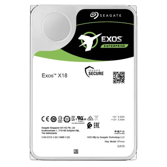EXOS X18 18TB SATA/3.5IN 7200RPM HELIUM 512E/4KN