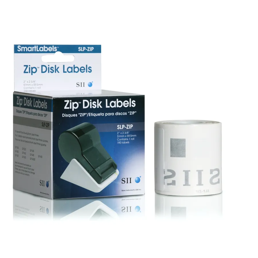 SLP-ZIP WHITE LABEL 51X60MM/190 LAB/ROLL 1 ROLL/BOX