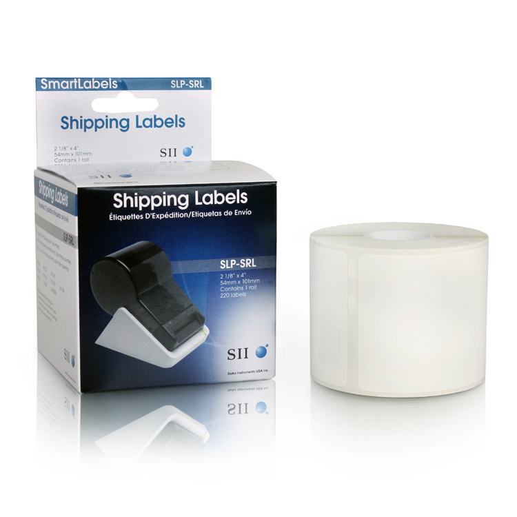 SLP-SRL WHITE LABEL 54X101MM/220 LAB/ROLL. 1 ROLL/BOX