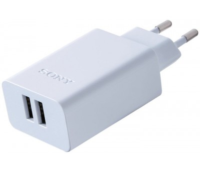 AC/USB ADAPTOR/2 PORTS 3.0A INCL USB AB CBL WHITE