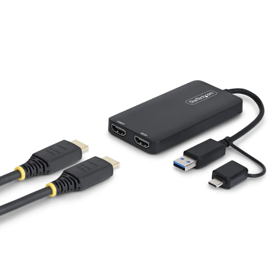 107B-USB-HDMI-2/USB TO DUAL HDMI ADAPTER