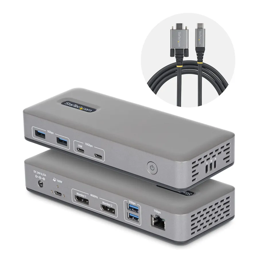USB-C DOCK 2X DP 100W PD/.