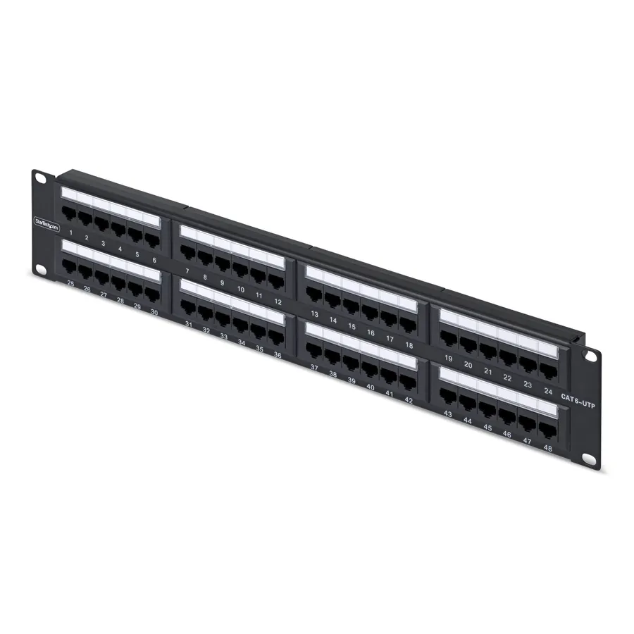 48-PORT 2U CAT6 PATCH PANEL/