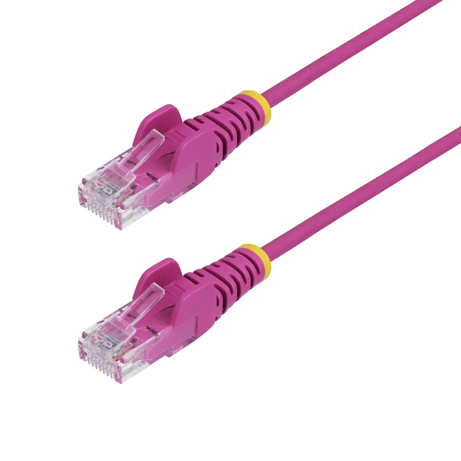 25CM PINK SLIM CAT6 CABLE/SNAGLESS RJ45 UTP PATCH CABLE