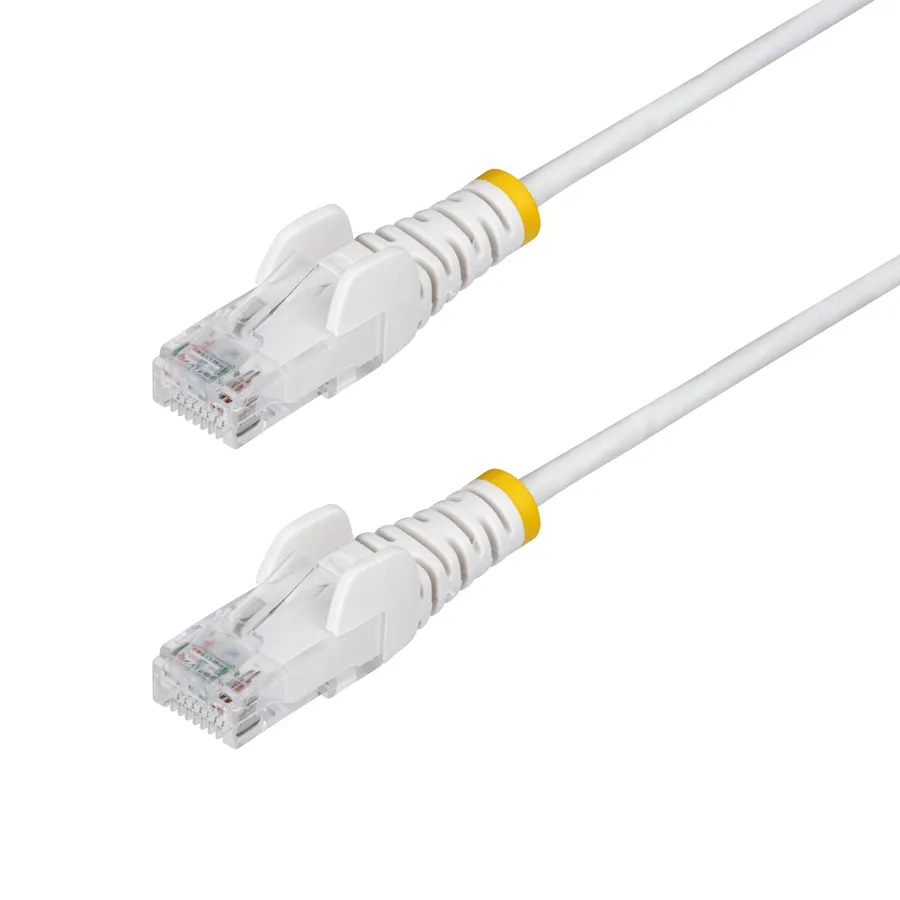 25CM WHITE SLIM CAT6 CABLE/SNAGLESS RJ45 UTP PATCH CABLE
