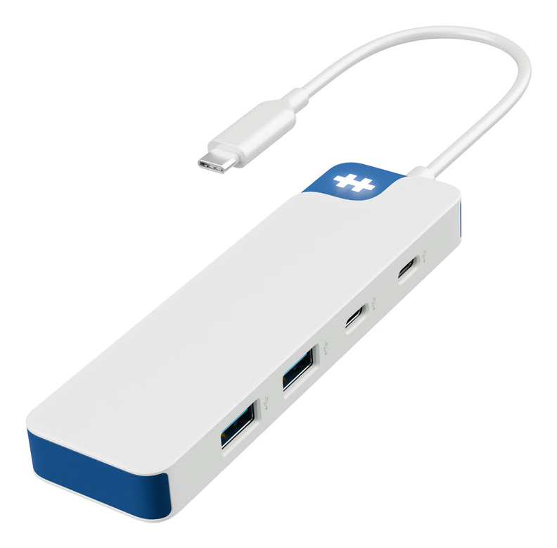HYPERDRIVE FLEX 4 PORT/USB-C COMBO HUB (BLUE)