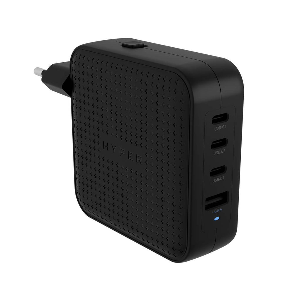 TRAVEL CHARGER BLACK/100W USB-C GAN (3C+1A)