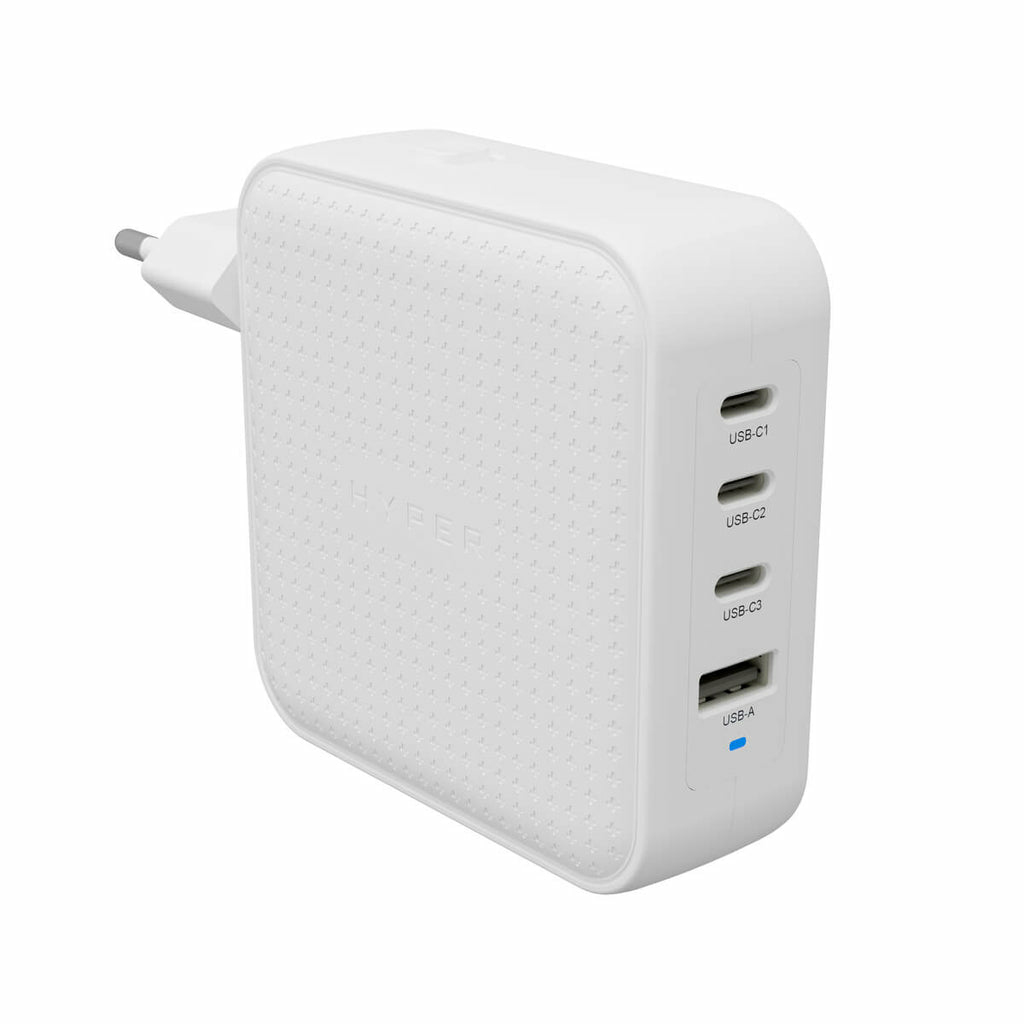 TRAVEL CHARGER WHITE/100W USB-C GAN (3C+1A)