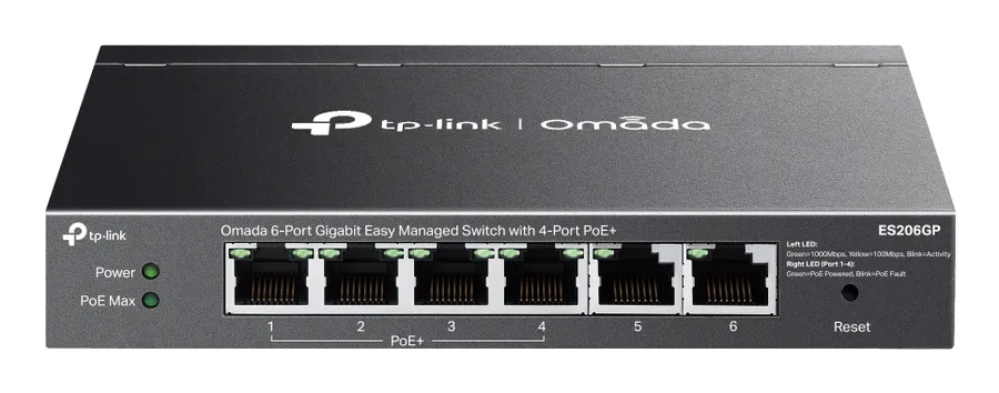 6-PORT 1G EASY MANAGED SWITCH/WITH 4-PORT POE+ 65W POE POWER