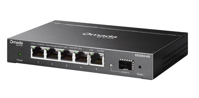 OMADA 6-PORT 2.5G SWITCH/EASY MANAGED WITH 5X 2.5G 1X10G
