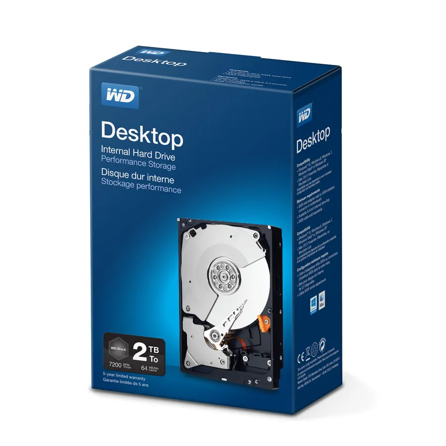 WD DESKTOP MAINSTREAM BLACK 2TB/RTL KIT 3.5IN SATA