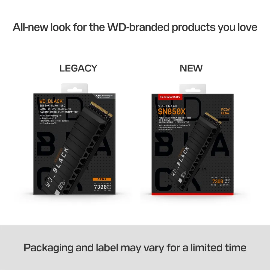 WD BLACK SN850X 4TB SSD H/S/HEATSINK