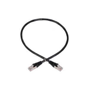 EX7584 Patch cord  Extralink CAT5E FTP 0,5m foiled twisted pair cupru negru