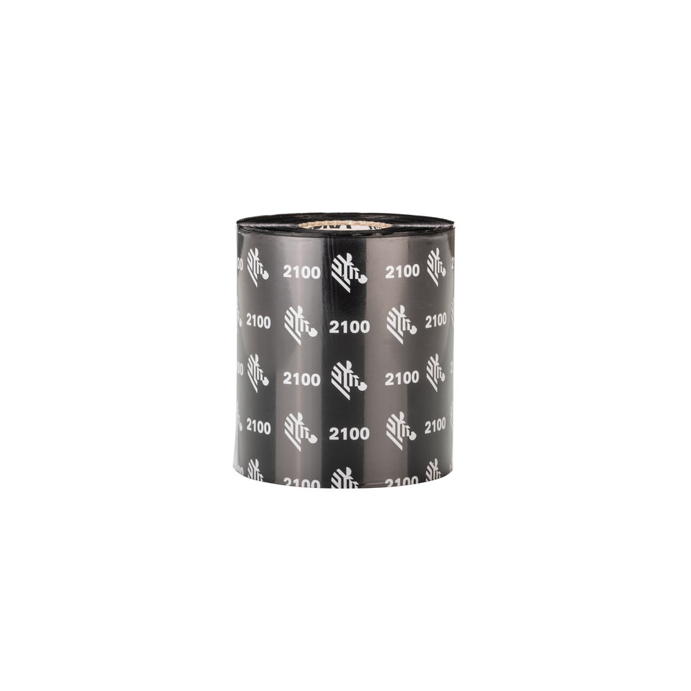 Wax Ribbon, 80mmx450m (3.15inx1476ft), 2100; High Performance, 25mm (1in) core, 12/box