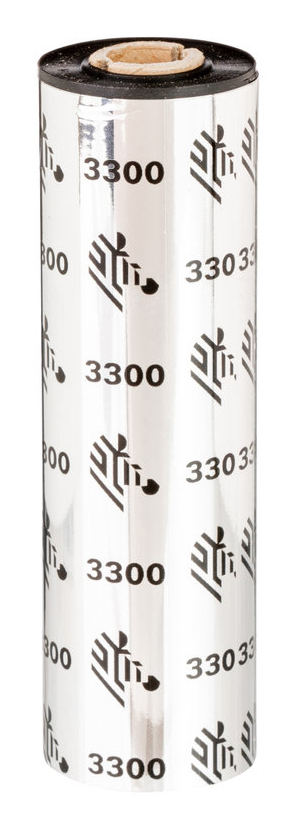 Wax/Resin Ribbon, 110mmx74m (4.33inx242ft), 3300; Standard, 12mm (0.5in) core, 12/box