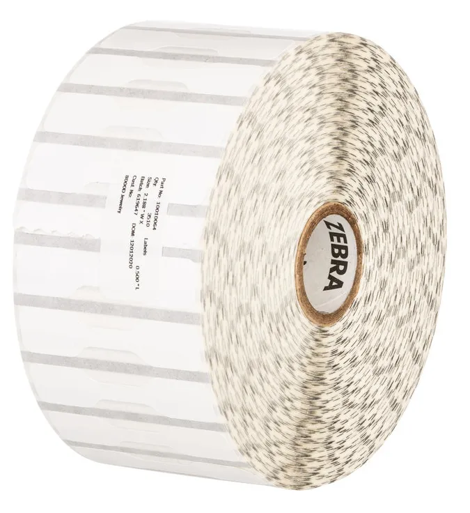 Label, Polypropylene, 2.2x0.5in (55.9x12.7mm); DT, 8000D Jewelry, Coated, Permanent Adhesive, 1in (25.4mm) core, 3510/roll, 6/box