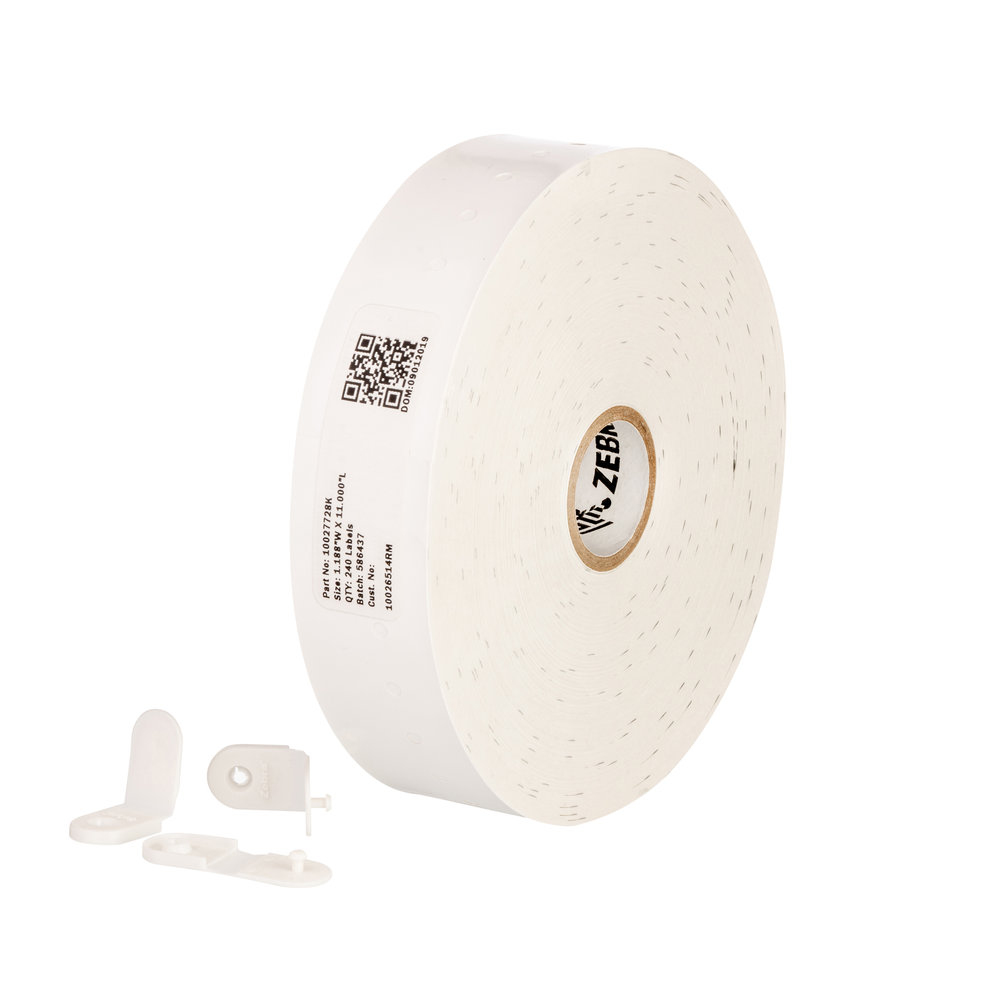 WRISTBAND POLYPRO 30.2X279.4MM/DT Z-BAND COAT PERM ADHES 1IN CORE
