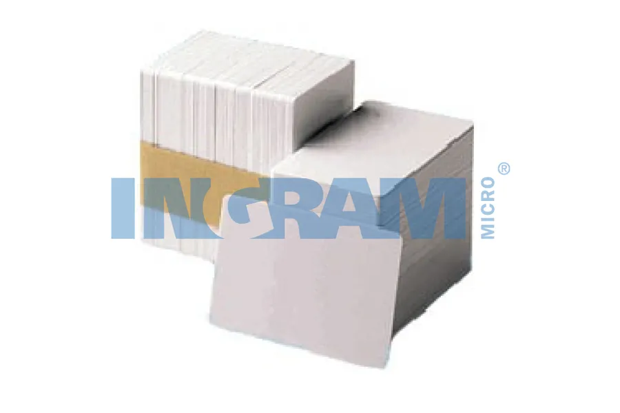Zebra white PVC cards, 30 mil (500 cards)