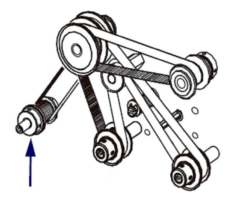 Kit Intermediate Pulley and Platen Rollers Pulley (includes Platen Rollers drive belt 203 and 300 dpi)) LH
