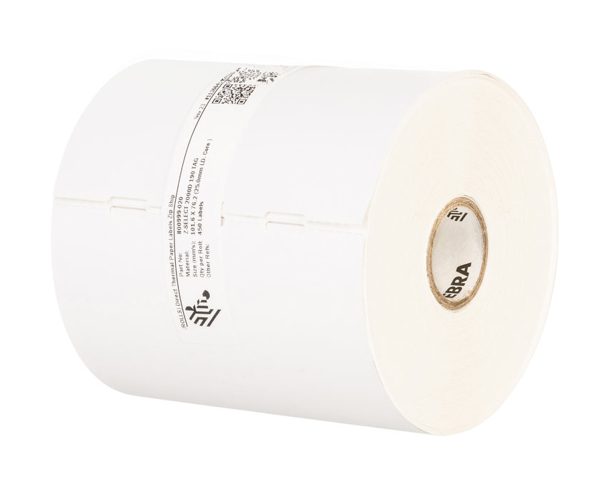 Tag, Paper, 32x57mm; Direct Thermal, Z-Select 2000D 190 Tag, Coated, 25mm Core, Supplied with Hole