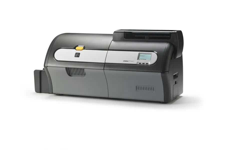 Printer ZXP Series 7; Single Sided, UK/EU Cords, USB, 10/100 Ethernet, Contact Station, Media Starter Kit