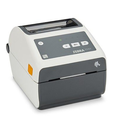 Thermal Transfer Printer (74/300M) ZD421, Healthcare; 203 dpi, USB, USB Host, Ethernet, BTLE5, EU and UK Cords, Swiss Font, EZPL