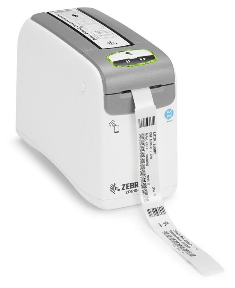 DT Printer ZD510 Wristband; ZPL II, XML, 300 dpi, EU and UK Cords, USB, USB Host, Ethernet only