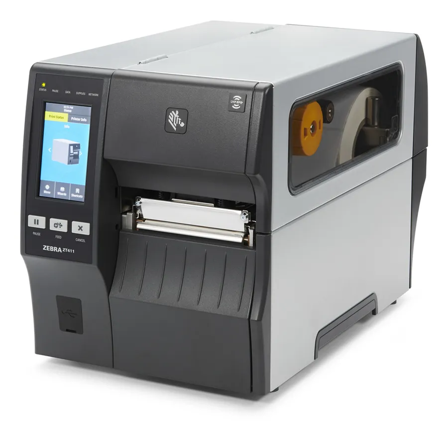 TT Printer ZT411; 4", 300 dpi, Euro and UK cord, Serial, USB, 10/100 Ethernet, Bluetooth 4.1/MFi, USB Host, EZPL