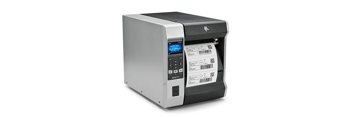 ZT620; 6", 203 dpi,  Serial, USB, Gigabit Ethernet, BT 4.0, USB Host, Wireless 802.11 AC Card: Rest of World (ROW), Tear, Color Touch, ZPL