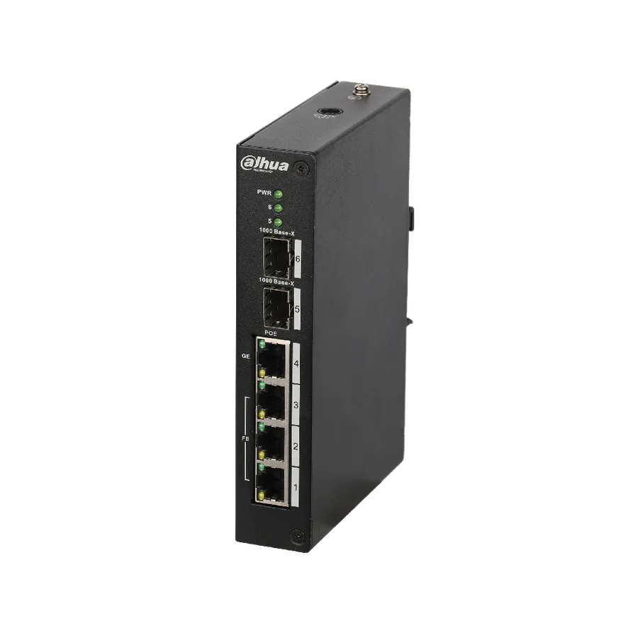 Switch 4p PoE +2FO 96 W Dahua PFS4206-4P-96