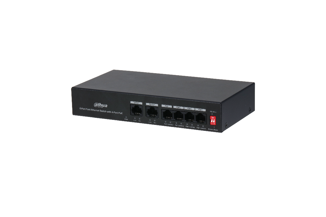 Dahua Switch 4 P PoE 2xUplink PFS3006-4ET-36