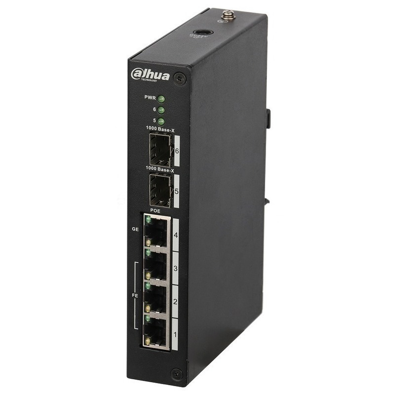 Switch 4 porturi PoE 2xSPF 96W Dahua BTO