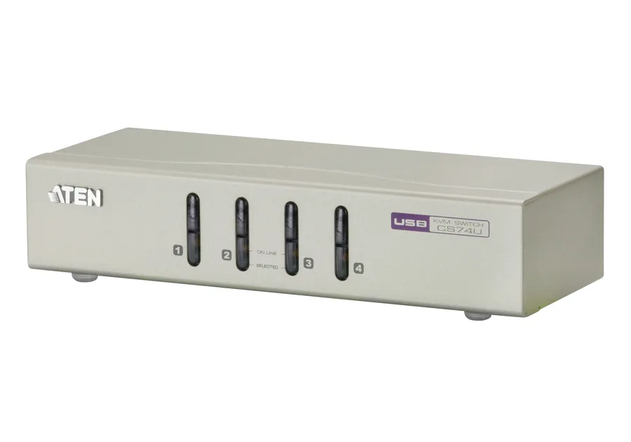 ATN 4Port USB VGA/AUDIO KVM Switch CS74U-AT