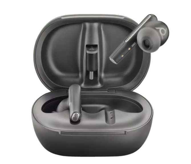 Poly Voyager Free 60+ UC Carbon Black Earbuds +BT700 USB-C Adapter +Touchscreen Charge Case