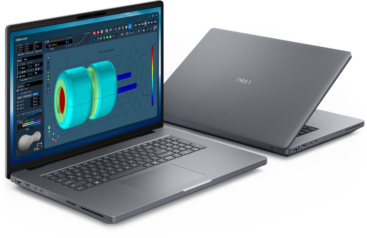 Dell Pro Max Plus MB18250,U7-265HX,32GB,1TB SSD,NVDIA RTX PRO 2000,FgrPr & SmtCd,W11 Pro,IR Cam & Mic,WLAN + BT,18.0" QHD+,Backlit Kb,6 Cell