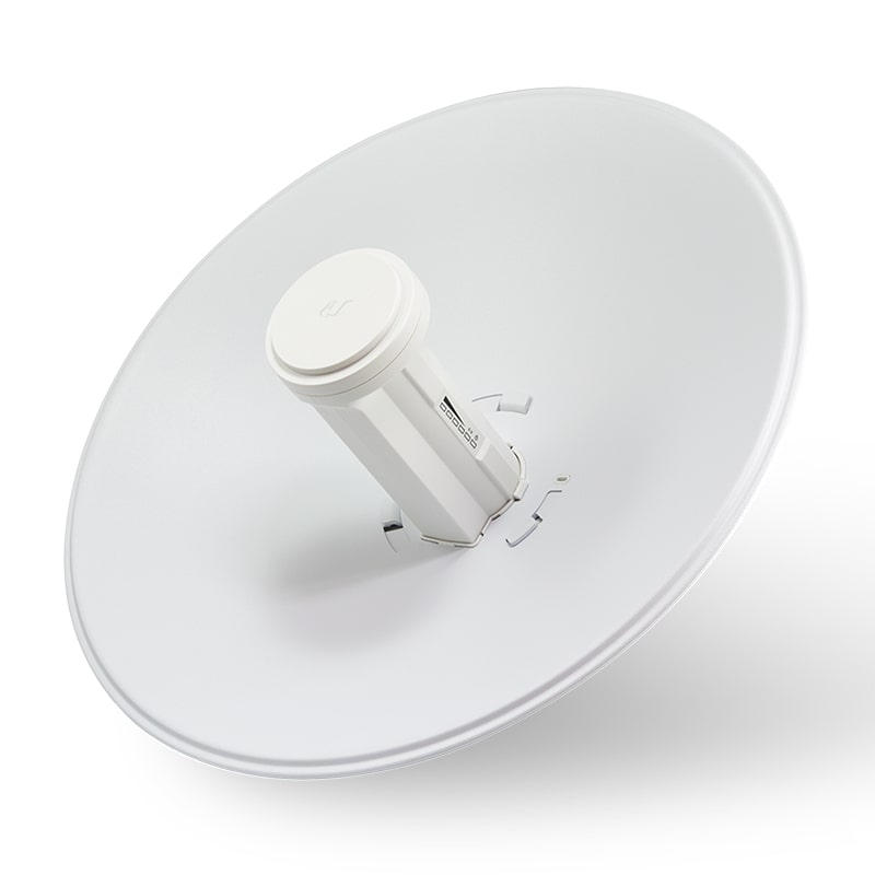 "5 GHz, 22 dBi bridge with 150+ Mbps thr