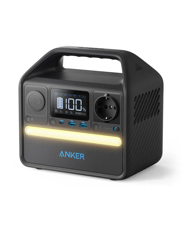 Baterie externa Anker Portable Power Station, PowerHouse 521, 256Wh, 200W, 220V, 2x AC, 60W USB-C Power Delivery, lumina LED, 6 porturi