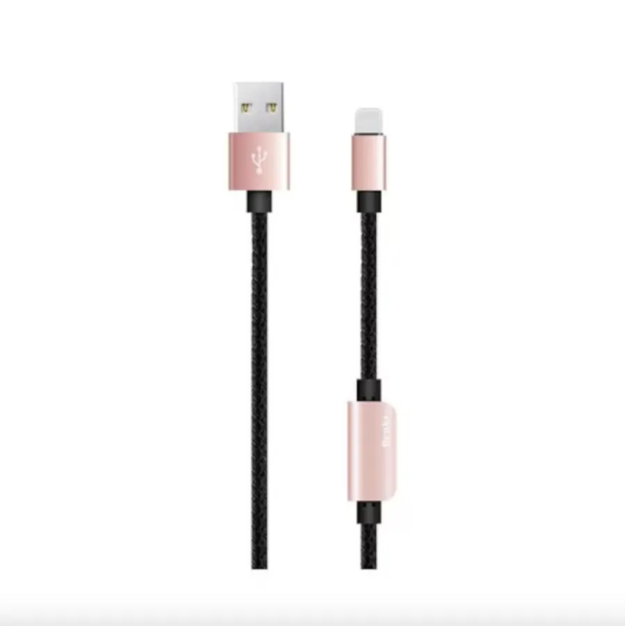 Cablu adaptor Benks D20 Lightning audio, 1.2m, Roz