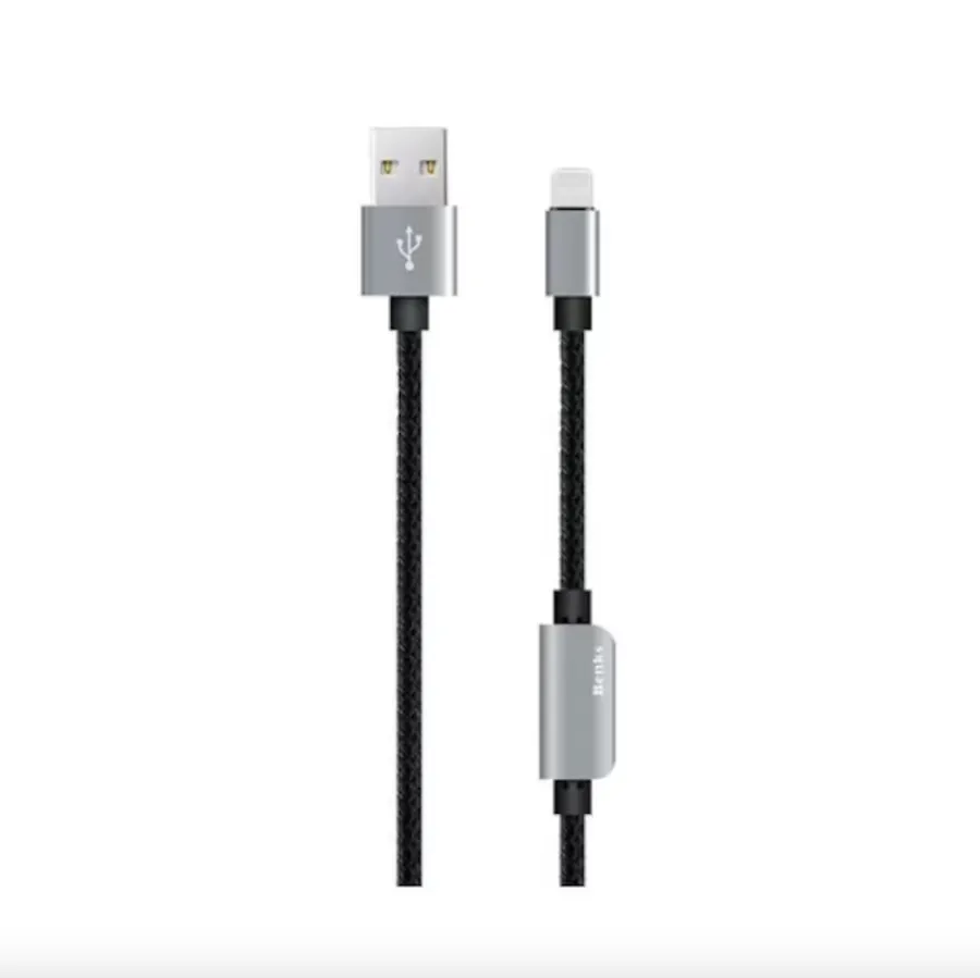 Cablu adaptor Benks D20 Lightning audio, 1.2m, Gri