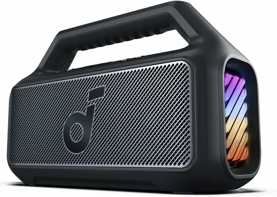 Boxa portabila Anker Soundcore Boom 2, 80W, BassUp 2.0, IPX7, Lumini RGB, Bluetooth 5.3, Negru