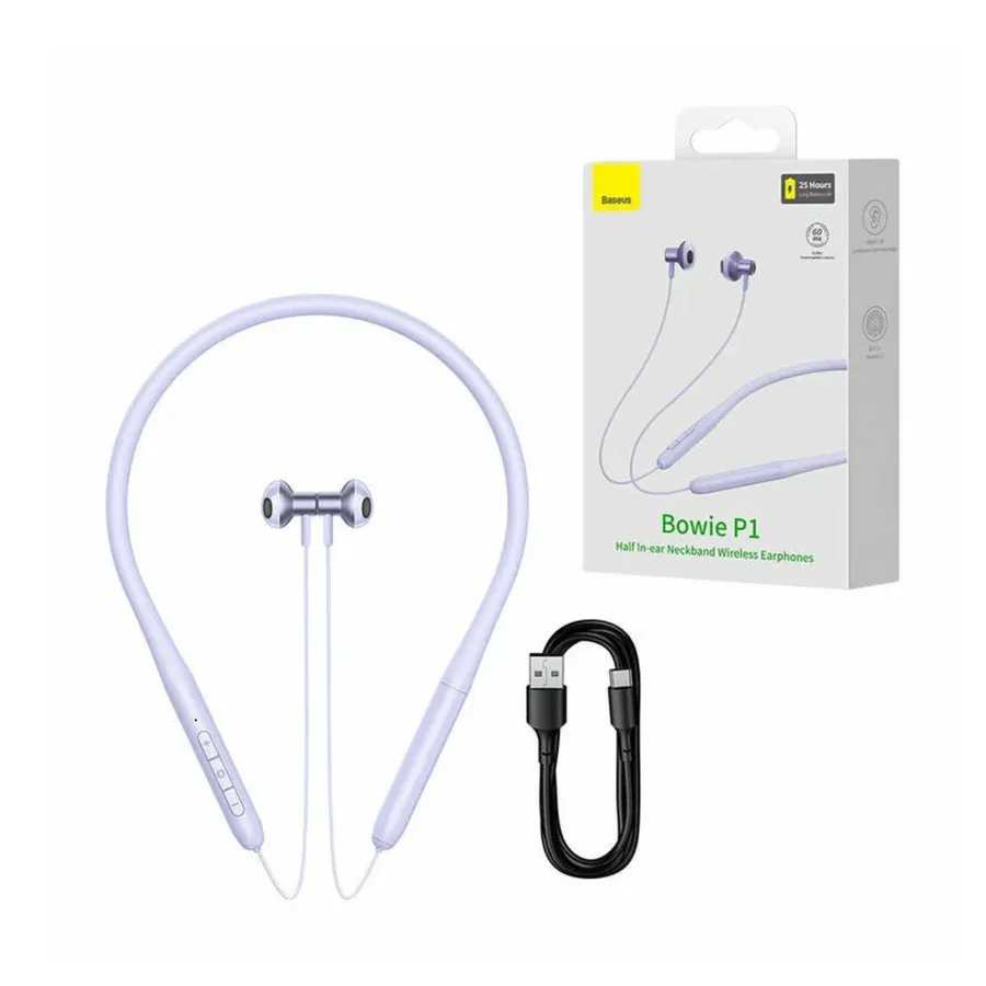 Casti wireless Baseus Bowie P1, Bluetooth 5.2, Violet