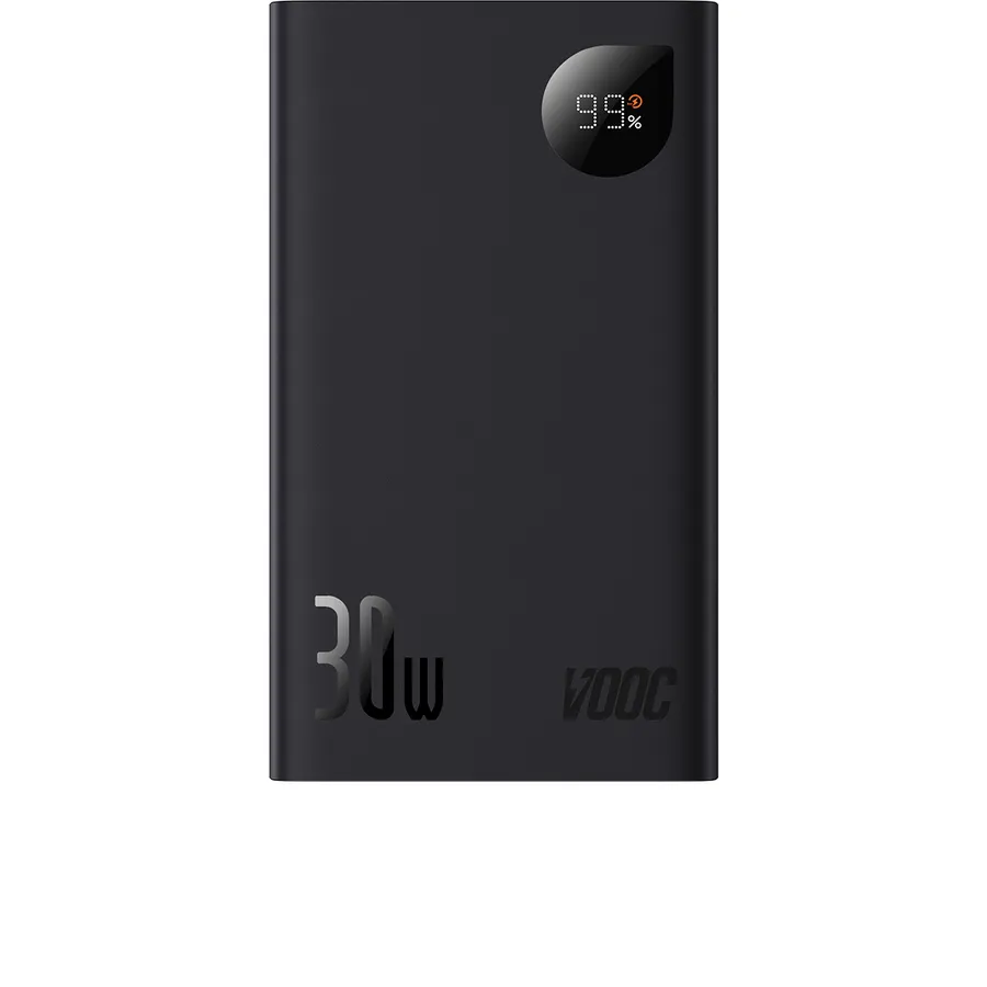 Baterie externa Baseus Adaman 2 Digital Display, Incarcare rapida, 20000mAh, 30W VOOC Edition, cablu USB-A la USB-C inclus, Negru